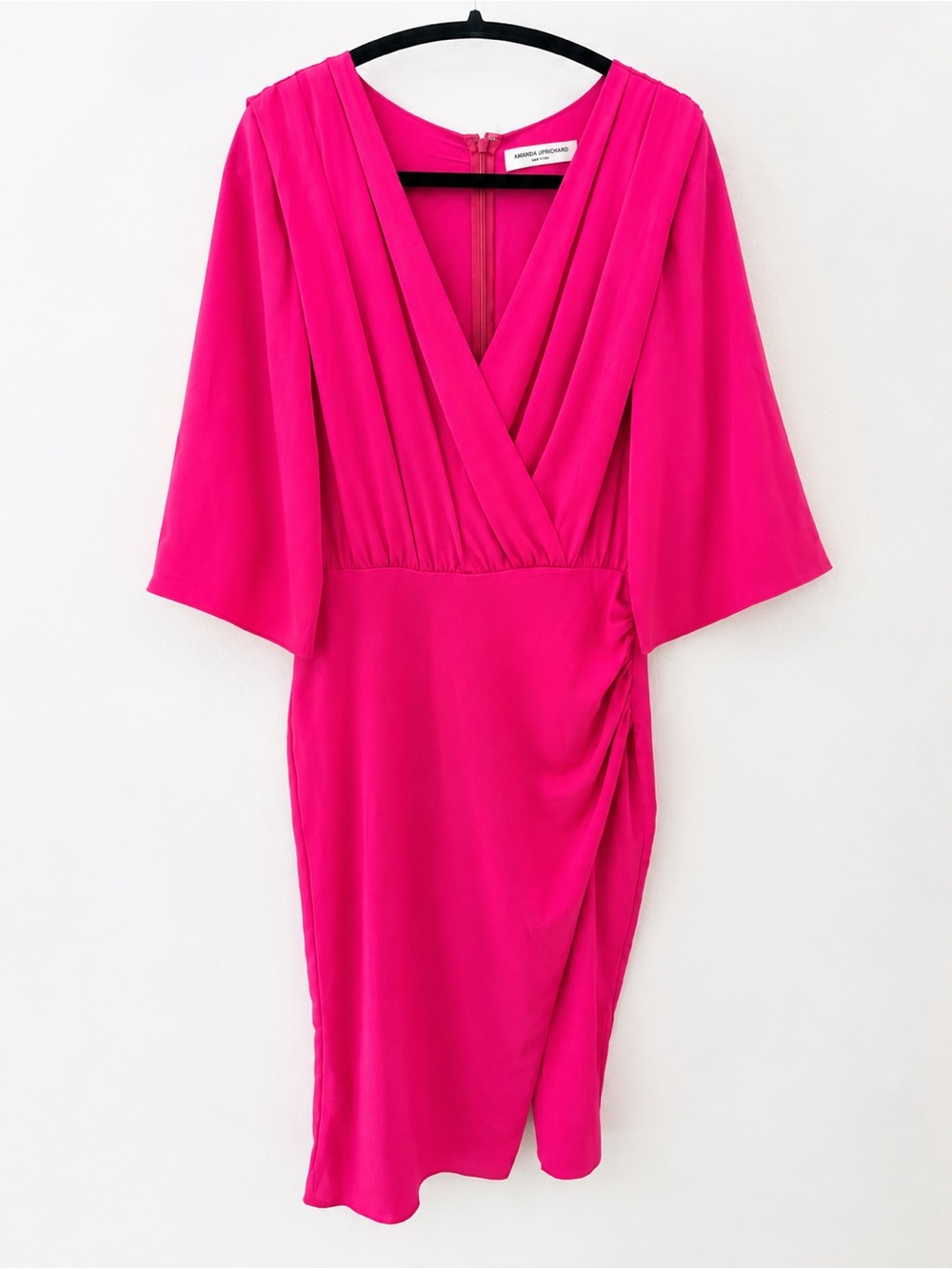 Amanda Uprichard Hot Pink Midi Dress / Size L